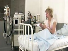 Little teen nurse licked by her old lesbo patient