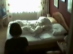 My voiceless in her bedroom masturbating. Hidden cam